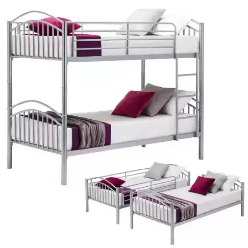 Detachable Metal Bunk Bed Converts To Two Single Beds | MBB‑06
