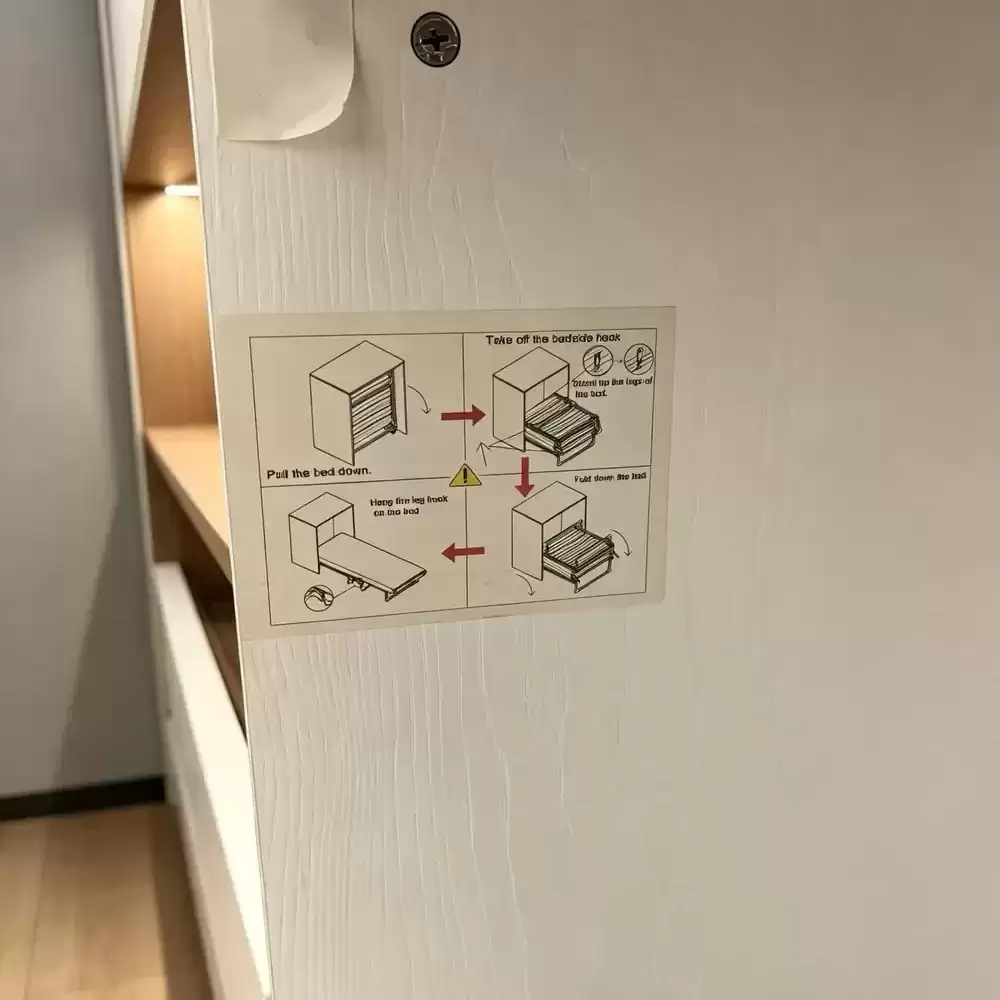 MFAB-2 Murphy Bed with Storage Cabinet & Tri-fold Mattress
