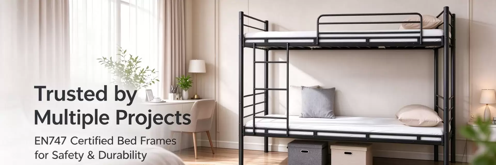 Upholstered LED Bed with Shell Headboard - Metal Bed Manufacturer China