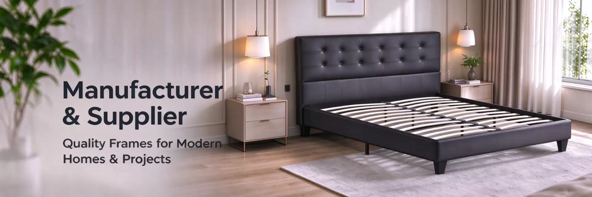 Upholstered LED Bed with Shell Headboard - Metal Bed Manufacturer China