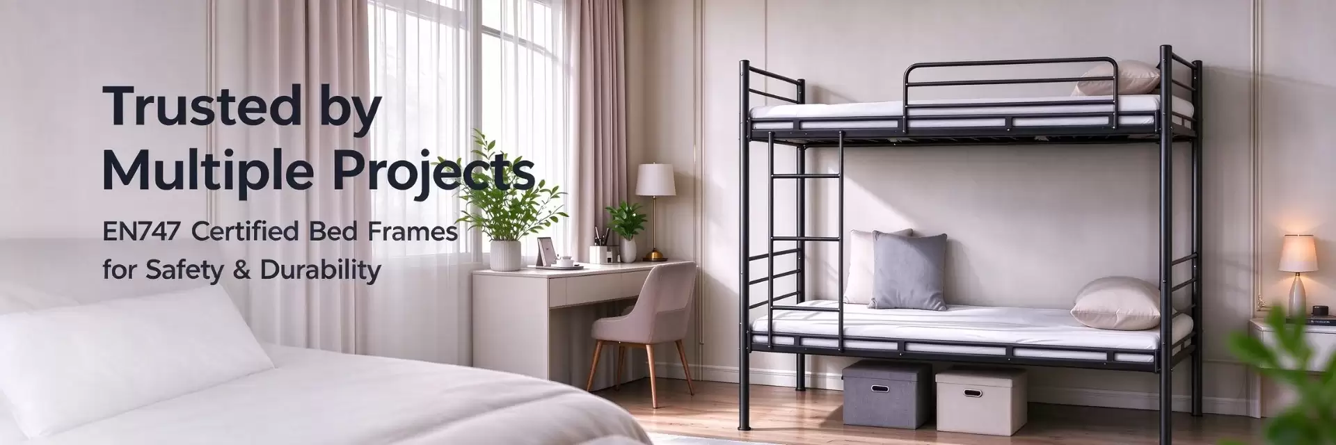 Steel Bunk Bed Manufacturer - EN 747 Certified Metal Bunk Beds Factory Direct