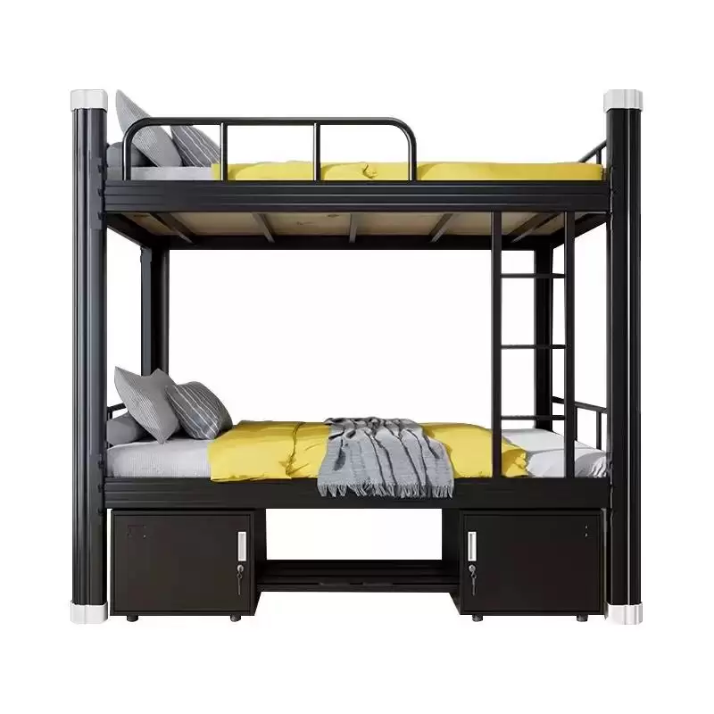 Heavy-Duty Metal Bunk Bed with Under-Bed Storage Lockers | Twin Over Twin | BS-03