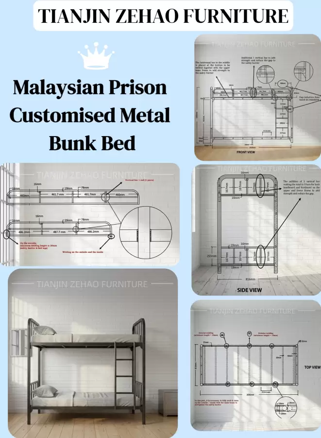 Malaysian Prison – Customised Metal Bunk Bed