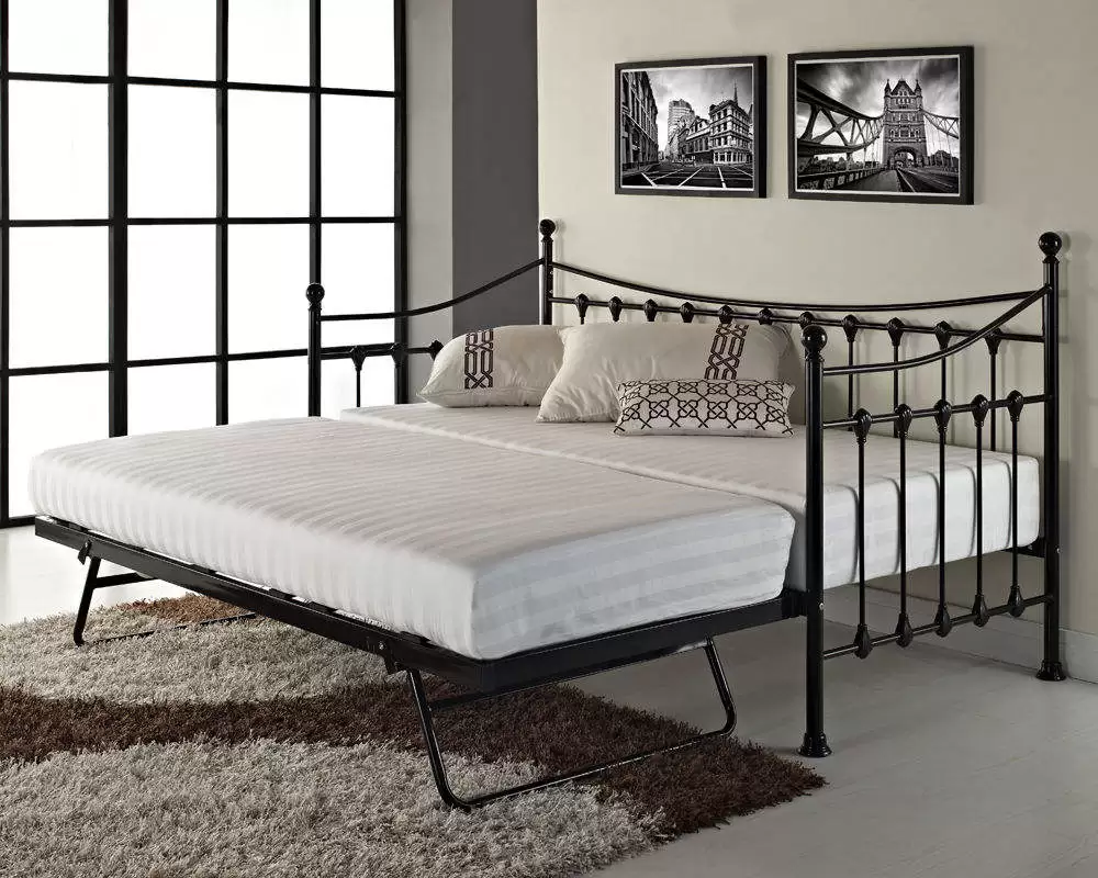 Metal Day Bed With Pull‑Out Trundle Bed | NSB‑18