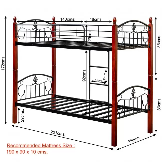 Decorative Ornate Steel Bunk Bed | MBB‑15