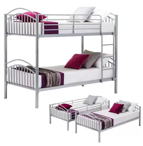 Detachable Metal Bunk Bed Converts To Two Single Beds | MBB‑06