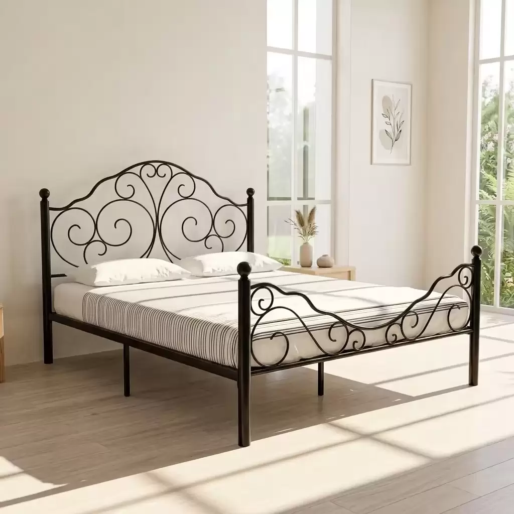 Classic Ornate Metal Single Bed Frame | MSB‑32