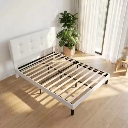 Upholstered Headboard Metal Bed Frame | MSB‑31