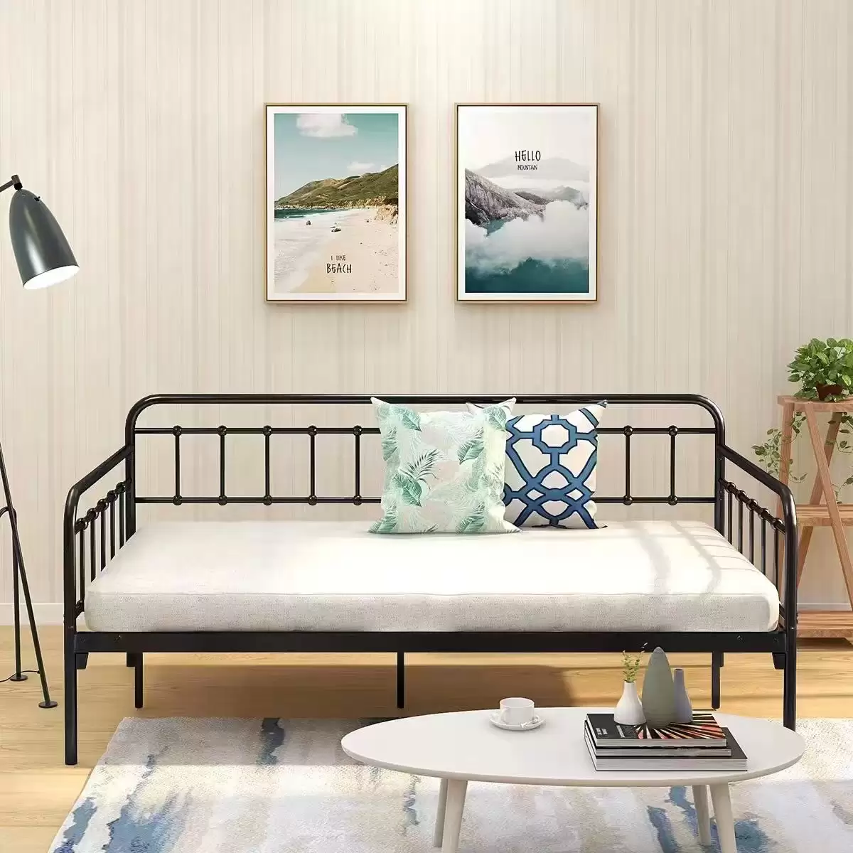 Metal Day Bed With Pull‑Out Trundle | NSB‑17