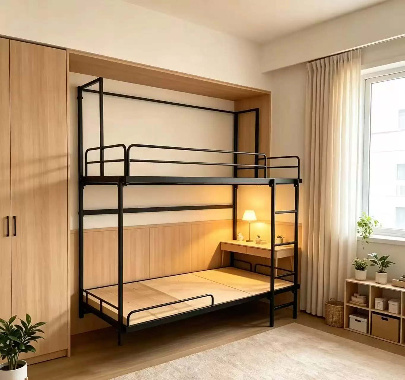 Wall‑Mounted Steel Bunk Bed | WMB‑0805