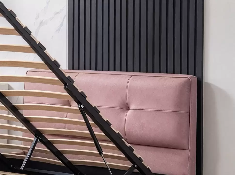 PU Leather Upholstered Queen Bed With Lift-Up Storage | MSB-615-3