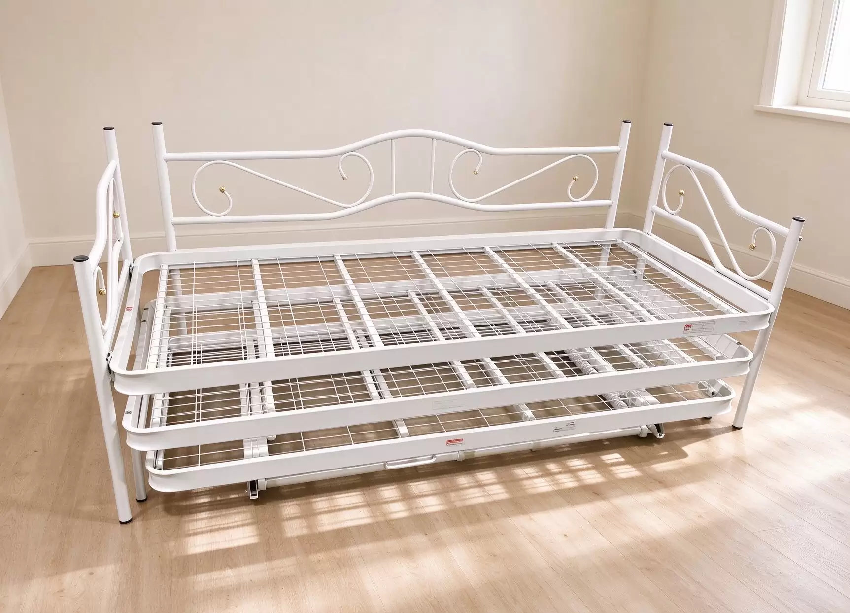 Metal Day Bed With Pop-Up Trundle | NSB-19