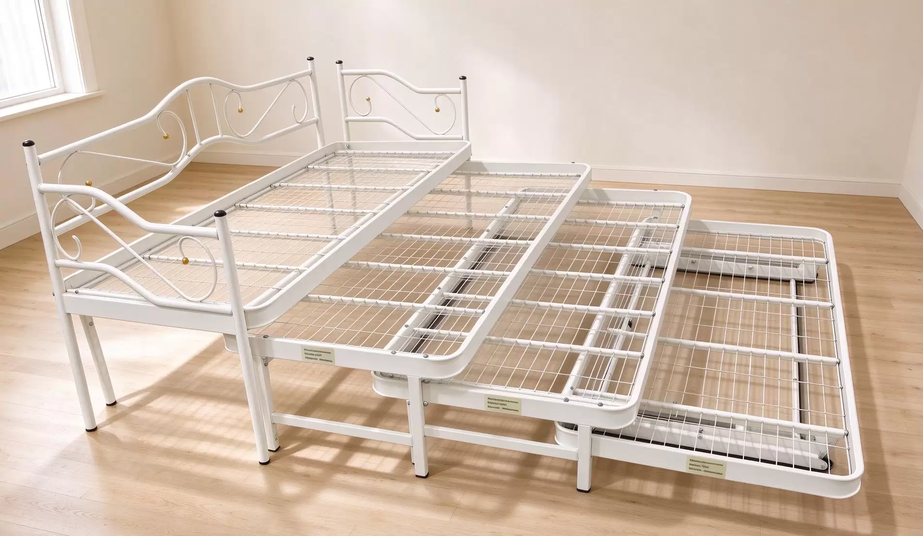 Metal Day Bed With Pop-Up Trundle | NSB-19
