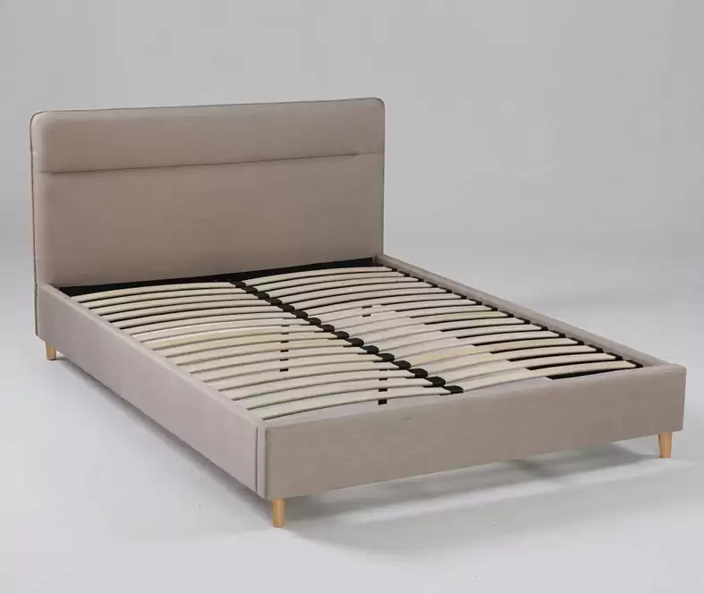 Low Profile Rounded Headboard Upholstered Bed | HM-LB-2613